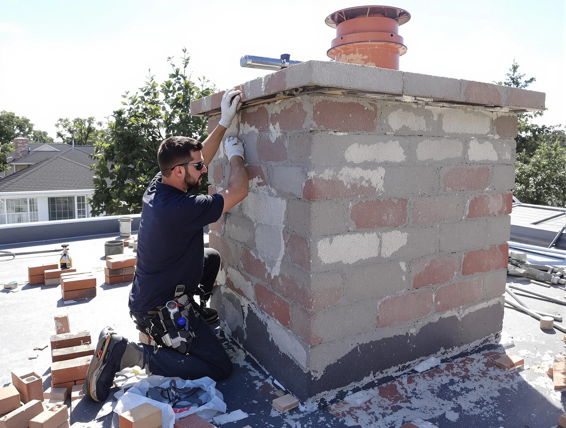Advanced chimney repair process by Woodbridge Chimney Sweep in Woodbridge, NJ