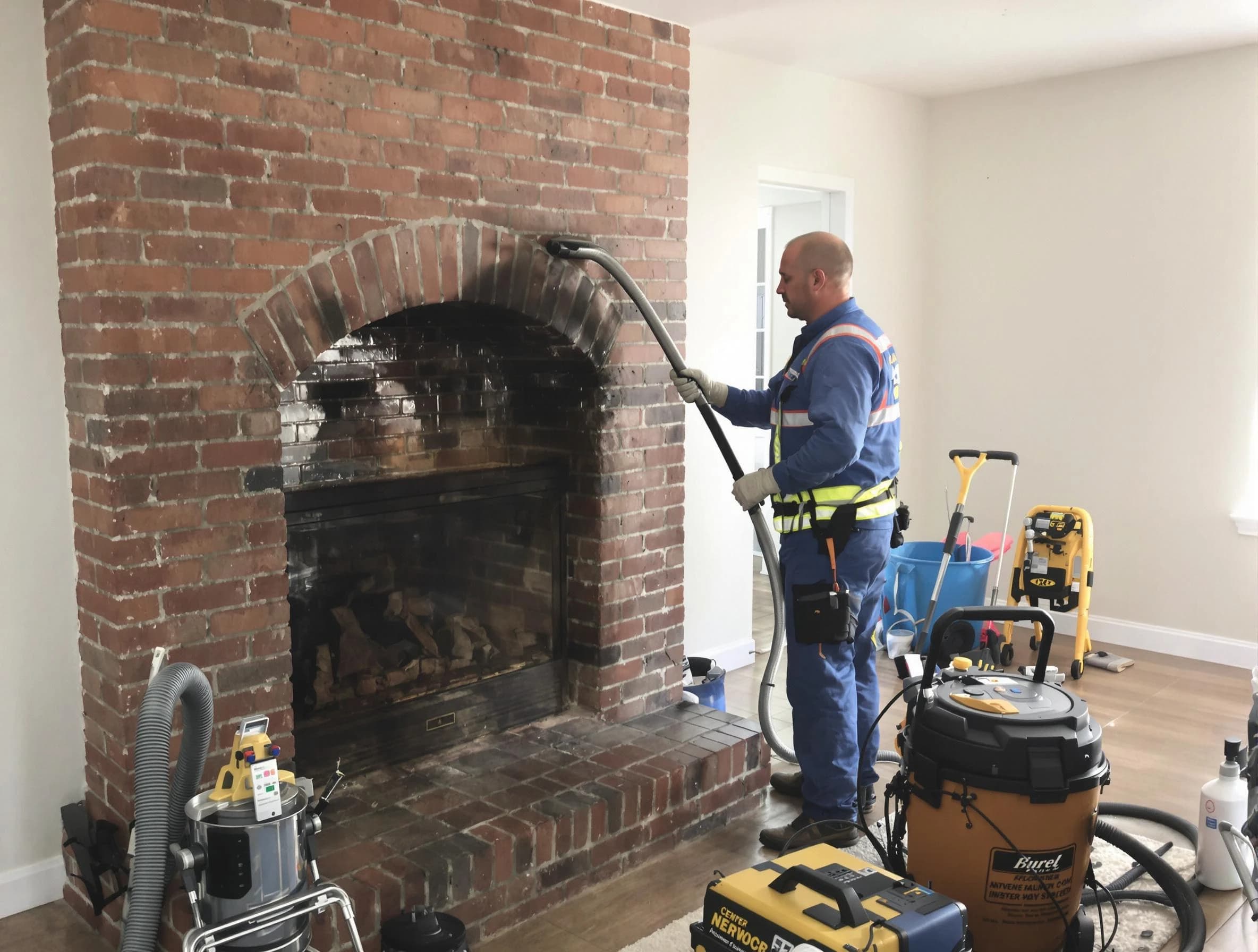 Woodbridge Chimney Sweep expert performing detailed chimney sweep in Woodbridge, NJ