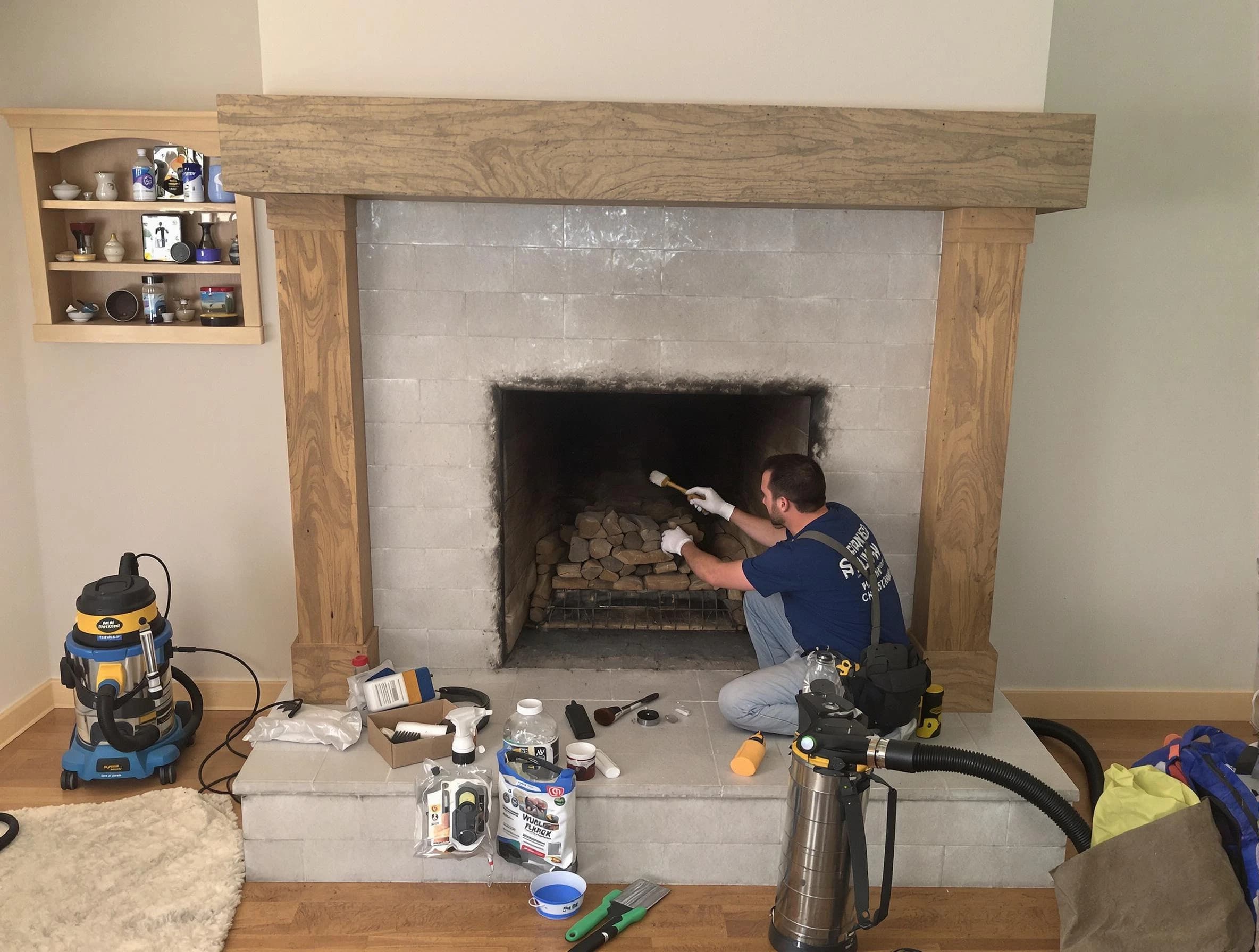Detailed creosote removal process by Woodbridge Chimney Sweep in Woodbridge, NJ