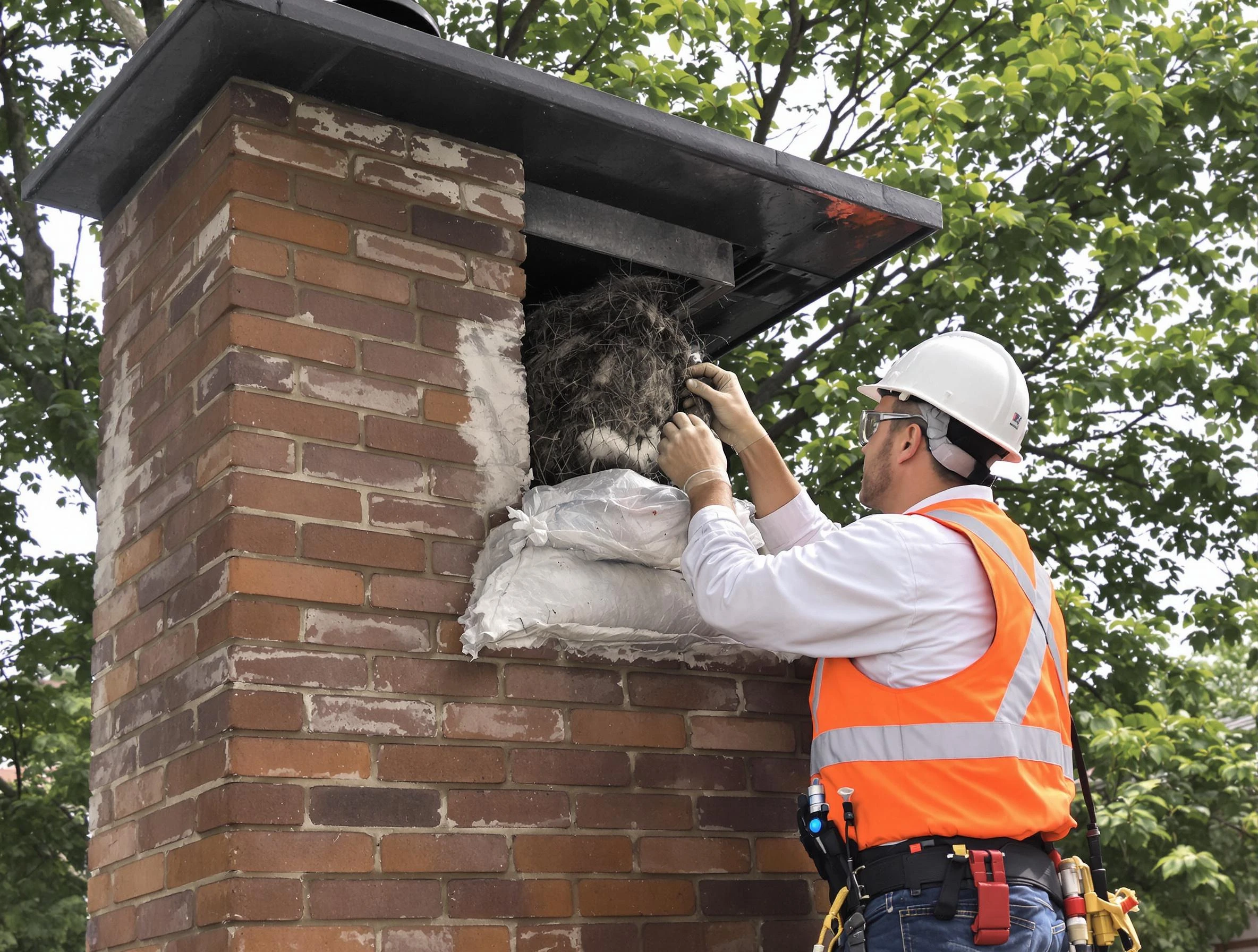 Humane removal of debris and animals by Woodbridge Chimney Sweep in Woodbridge, NJ
