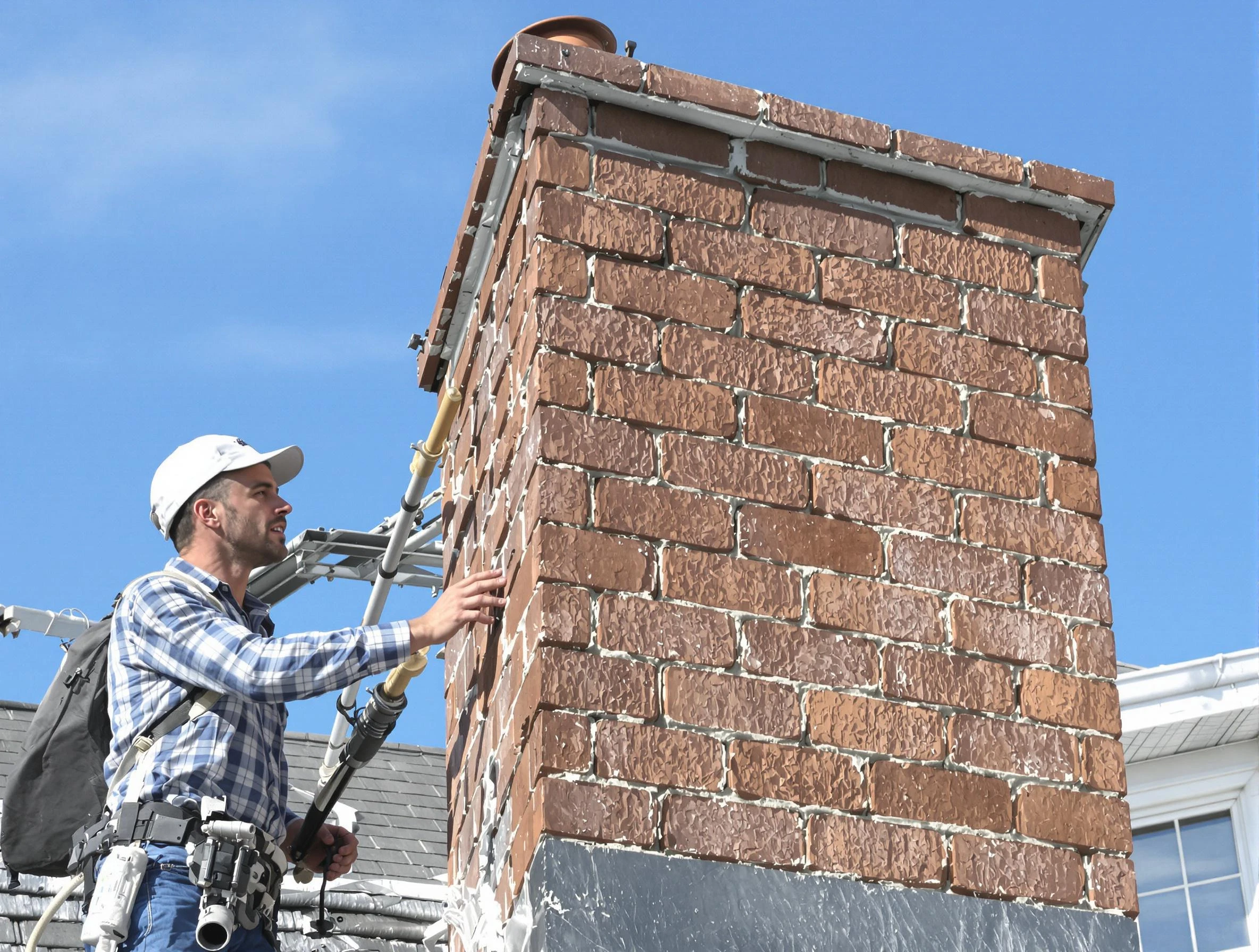 Brickwork for a chimney rebuild by Woodbridge Chimney Sweep in Woodbridge, NJ