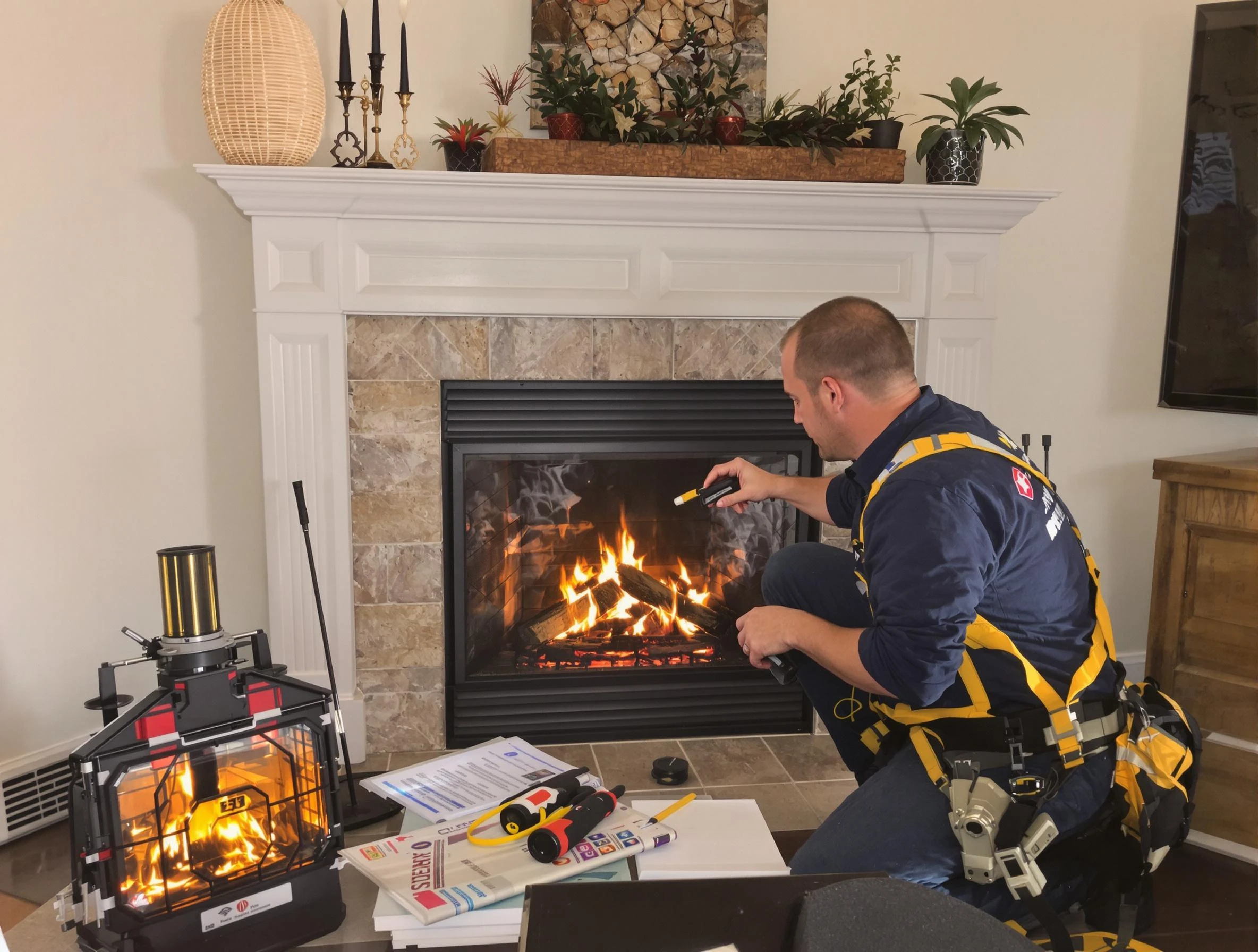 Safety-focused fireplace inspection by Woodbridge Chimney Sweep in Woodbridge, NJ